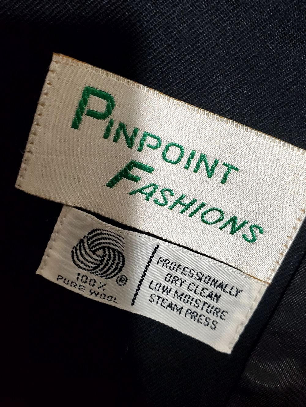 Pinpoint Fashions Wool Trench Coat Int. Ladies Garment Workers Union Lg Black - Picture 11 of 11